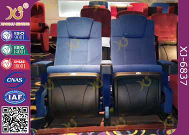 China Geformte PU-Schaum-Schwerkraft falten Publikums-Sitzplatz-Stühle zusammen, die das Gewebe, das mit bedeckt wird, zurück drücken fournisseur