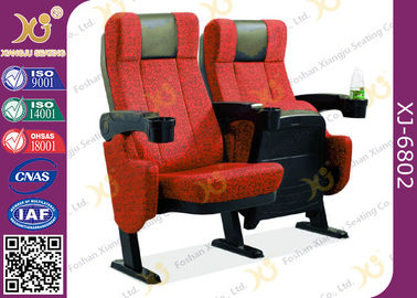 China Fußkino-Sitzplatzstühle des Metall 4d, Plastikarmlehne mit Cupholder Kissen-Theater-Stühlen fournisseur