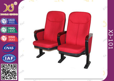 China Rote Textilverpackungs-Auditoriums-Stühle mit faltender Schreibens-Auflage H1000 * D750 * W550mm fournisseur