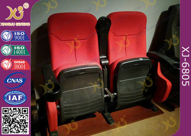 China Schmutziger Beweis-sitzt rotes Gewebe-Kino-Theater Sitzplätzen mit faltbarem Sitzplatz-Auffüllen vor fournisseur