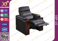 Shop Black Leather VIP Cinema Seats With Power Recline Optional Home Theater Sofa