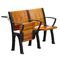 Walnuss-Holz ineinandergegriffene Falte herauf Metallbein-Amphitheater-Stühle mit versteckter Tabelle fournisseur